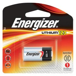 ENERGIZER EL123APBP, BATTERY-LITHUM 3V - PER EA (CR123A)ENERGIZER EL123APBP