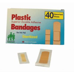 DENTEC 80-3236-0, PLASTIC STRIPS BANDAGES - 25/PK 3/4" X 3" 80-3236-0
