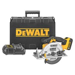 DEWALT DCS391P1, CIRCULAR SAW KIT 20V LI-ION - 6-1/2" W/1 BATTERY,CHARGER,KIT DCS391P1