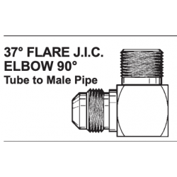 PAULIN / DOMINION FITTINGS DS349-4B, STEEL ELBOW 90' MJIC X MNPT - 2103-4-4 1/4" X 1/4" DS349-4B