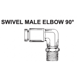 PAULIN / DOMINION FITTINGS D7069S-4C, 1/4"-3/8" PRESTOLOK-90' SWIVEL - W169PLP-4-6 D7069S-4C