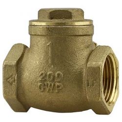 BOSHART INDUSTRIES 08060611NL, CHECK VALVE-THREADED SWING - 1-1/4" 200 PSI NO LEAD 08060611NL