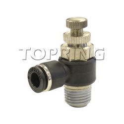 TOPRING 44.908, VALVE-FLOW CONTROL MAXFIT - 1/4 X 1/4" MNPT M.O. ELBOW 44.908