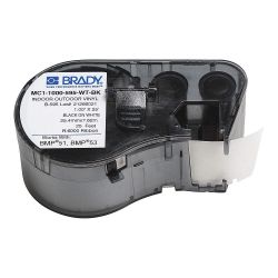 BRADY MC1-1000-595-WT-BK, LABEL MAKER CARTRIDGE 1" X 25' - BLACK ON WHITE MC1-1000-595-WT-BK