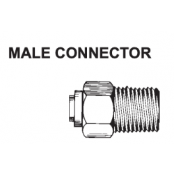 PAULIN / DOMINION FITTINGS D7068-4C, COMPRESSION CONNECTOR TUBE X - MNPT 68PL-4-6 1/4"-3/8" D7068-4C