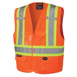 MCR SAFETY STORM 134OR-S/M, VEST-TRAFFIC W/3POCKETS S/M - HI-VIZ ORANGE CLASS 2 LEVEL 2 134OR-S/M