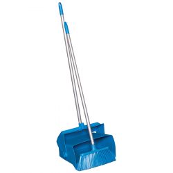 LOBBY DUSTPAN C/W BROOM- BLUE - 
