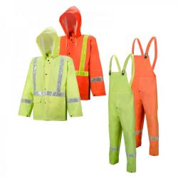 WASIP LIMITED PIO PUT IT ON R401O61, RAINSUIT-TRAFFIC HI-VIZ ORANGE - REFLECTIVE STRIPED 2XLARGE R401O61