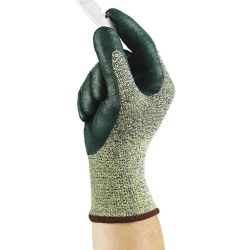 GLOVE-NITRILE PALM COATED - GRN HYFLEX FOAM KEVLAR SZ 10