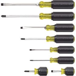 KLEIN TOOLS 85078, 8PC CUSHION GRIP SCREWDRIVER - SET 85078