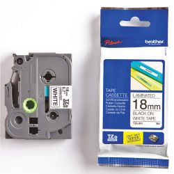 BROTHER TZE241, 18MM BLACK/WHITE TZ TAPE TZE241