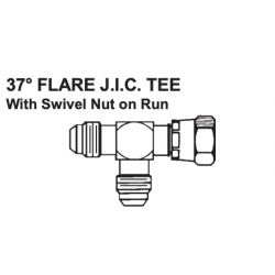 PAULIN / DOMINION FITTINGS DSW351-6, 3/8"-3/8"STEEL JIC TEE SWIVEL - ON RUN 063T-6-6 DSW351-6