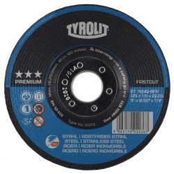 TYROLIT 1421, GRINDING WHEEL A30Q - 7" X 9/32 X 7/8 STEEL/SS 1421
