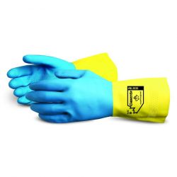 SUPERIOR GLOVE NL3030-10, GLOVE-NEOPRENE OVER LATEX 13" - BLUE/YELLOW LINED SIZE 10 NL3030-10