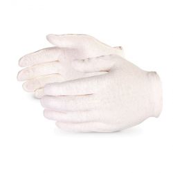 SUPERIOR GLOVE ML80-12, GLOVE-COTTON INSPECTORS WHITE - SLIP-ON MENS ML80-12