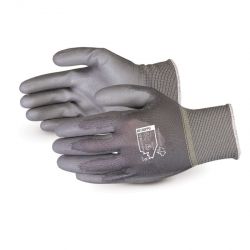 SUPERIOR GLOVE S13GPPU11, GLOVE- STRING KNIT NYLON SZ 11 - 13 GA POLYURETHANE PALM COAT S13GPPU11