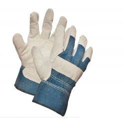 LEATHERMAN TOOL GROUP INC. FORCEFIELD 015-02528, GLOVE-FITTERS SPLIT LEATHER - MENS RUBBERIZED CUFF 015-02528