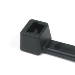 HELLERMANNTYTON T18I0C2, NYLON CABLE TIE 5-5/8" BLACK - 100/PKG 18 LB T18I0C2
