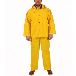 RAIN SUIT-YELLOW 3 PC - PVC ON POLYESTER XL