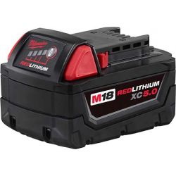 MILWAUKEE 48-11-1850, BATTERY-REDLITHIUM XC M18 - 5.0AH EXTENDED CAPACITY 48-11-1850