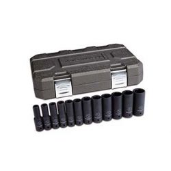 APEX 84942N, SOCKET SET-SAE 12 PC - 1/2 DR 6PT DEEP IMPACT 84942N