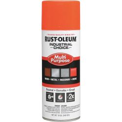 RUST-OLEUM 1654830, PAINT-IC ENAMEL FASTDRY 12 OZ - AEROSOL FLUORESCENT ORANGE 1654830