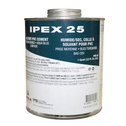 IPEX 074394, CEMENT-PVC IPEX 25 - WET/DRY AQUA BLUE 946ML 074394