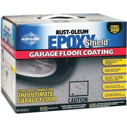 RUST-OLEUM N233005, GARAGE FLOOR COATING KIT 2PART - EPOXYSHIELD WATER BASED GRAY N233005