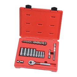 PROTO J52134, SOCKET SET- 6 PT - 22 PC 3/8 DRIVE J52134