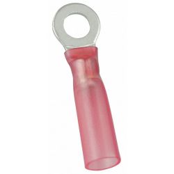 RING TERMINAL,RED,BRAZED,22-16 AWG,