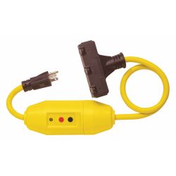 LINE CORD GFCI,2 FT.,YLW,15A,5 -15P,120V
