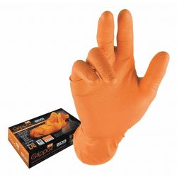 GLOVES 246 NITRILE 6MIL, ORANG E 50PCE