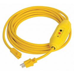 LINE CORD GFCI 15A 25FT YELLOW