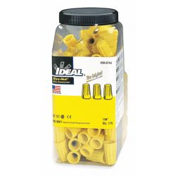 WIRE CONNECTOR NUT,74B,YELLOW,PK175