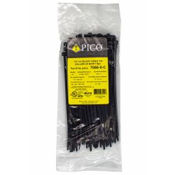 CABLE TIE,NYLON,BLACK,7.6 IN L PK1