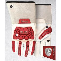 IMPACT RESISTANT GLOVES,WHITE, S,PR