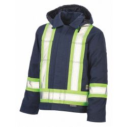 CSA TRAFFIC INSULATED JACKET,BLK,XL