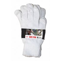 KNIT GLOVES,M,WHITE,POLYEST ER/COTTON,PK6