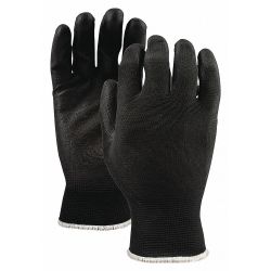 COATED GLOVE,BLACK,POLYURETHAN E,M,KNIT