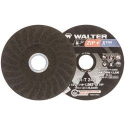 WALTER SURFACE TECHNOLOGIES 11T162, WHEEL 6 X 3/64 X 7/8 - TYPE 27 ZIPCUT CUTOFF WHEEL 11T162