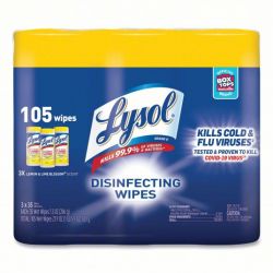 CLEANER-LYSOL CITRUS SCENT DISINFECTANT WIPES *3 X 35/PK*