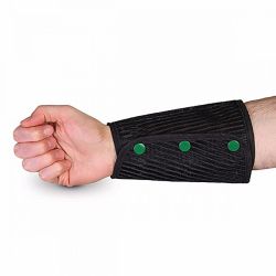 SUPERIOR GLOVE SLNM9D, SLEEVE-NYLON BLACK 9" - C/W DOME SNAPS SLNM9D