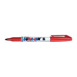LACO MARKAL 96022, MARKER-FELT TIP-#15 FINE LINE - DURAINK PERMANENET RED 96022
