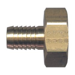 FAIRVIEW 195-8, CONNECTOR(SWIVEL)-BRASS 1/2 - HOSE BARB X FEMALE HOSE THR'D 195-8