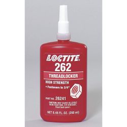 HENKEL LOCTITE 26241, THREADLOCKER-PERMANENT 250 ML - #262 BOTTLE 26241
