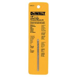 DEWALT DW5223, DRILL BIT-MASONRY 3 FLT RND SH - 3/16" X 6" 2 CUTTER CT DW5223