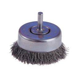 OSBORN 32006, WIRE CUP BRUSH 2" DIA - .014 1/4 ARBOR 32006