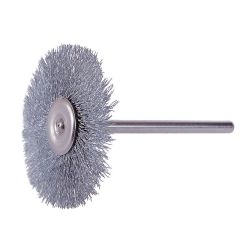 OSBORN 75764, WIRE RADIAL BRUSH MINI 1" DIA - .005 25000 RPM 1/8 STEM 75764