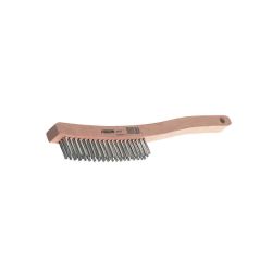 OSBORN 83001, SCRATCH BRUSH-CURVED HDLE #81 - 6" STEEL WIRE 3 X 19 ROW 83001
