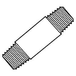 BMI 12430, PIPE NIPPLE X-HVY-BLACK - 1/2 X 3 12430